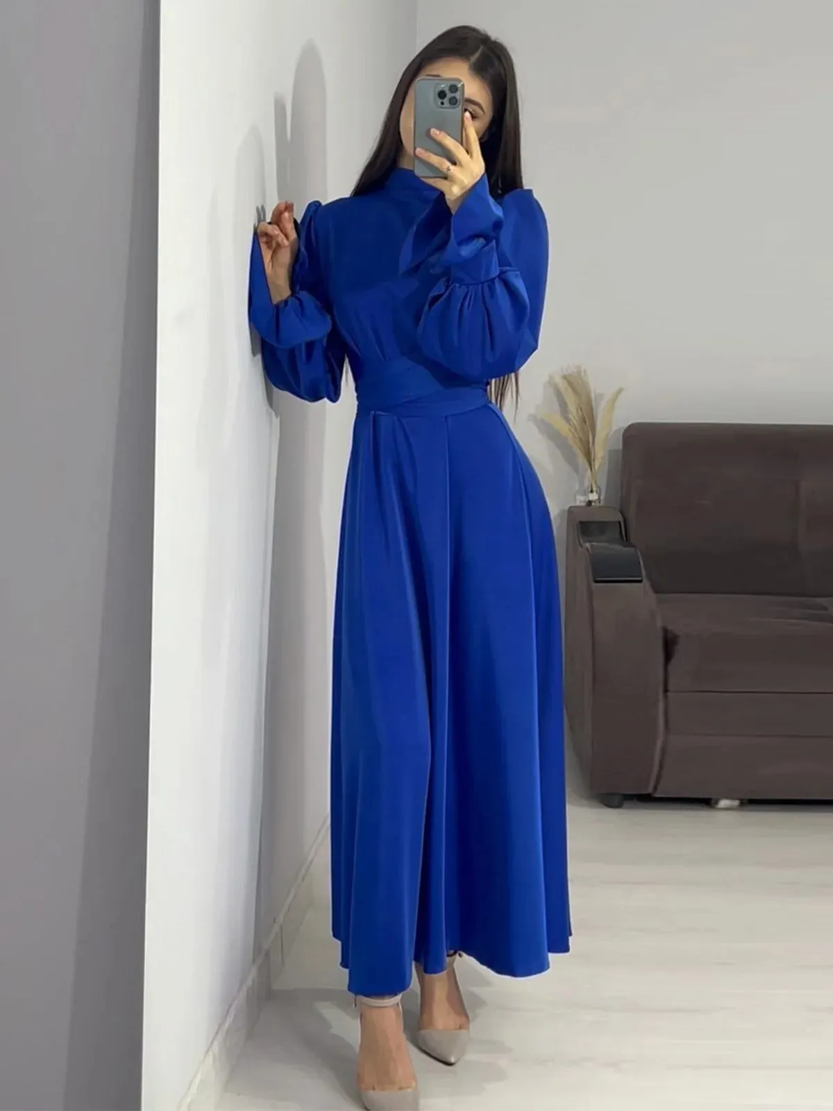 Benigna - Formelles Elegantes Satin Maxi Abendkleid - für Damen | Ital