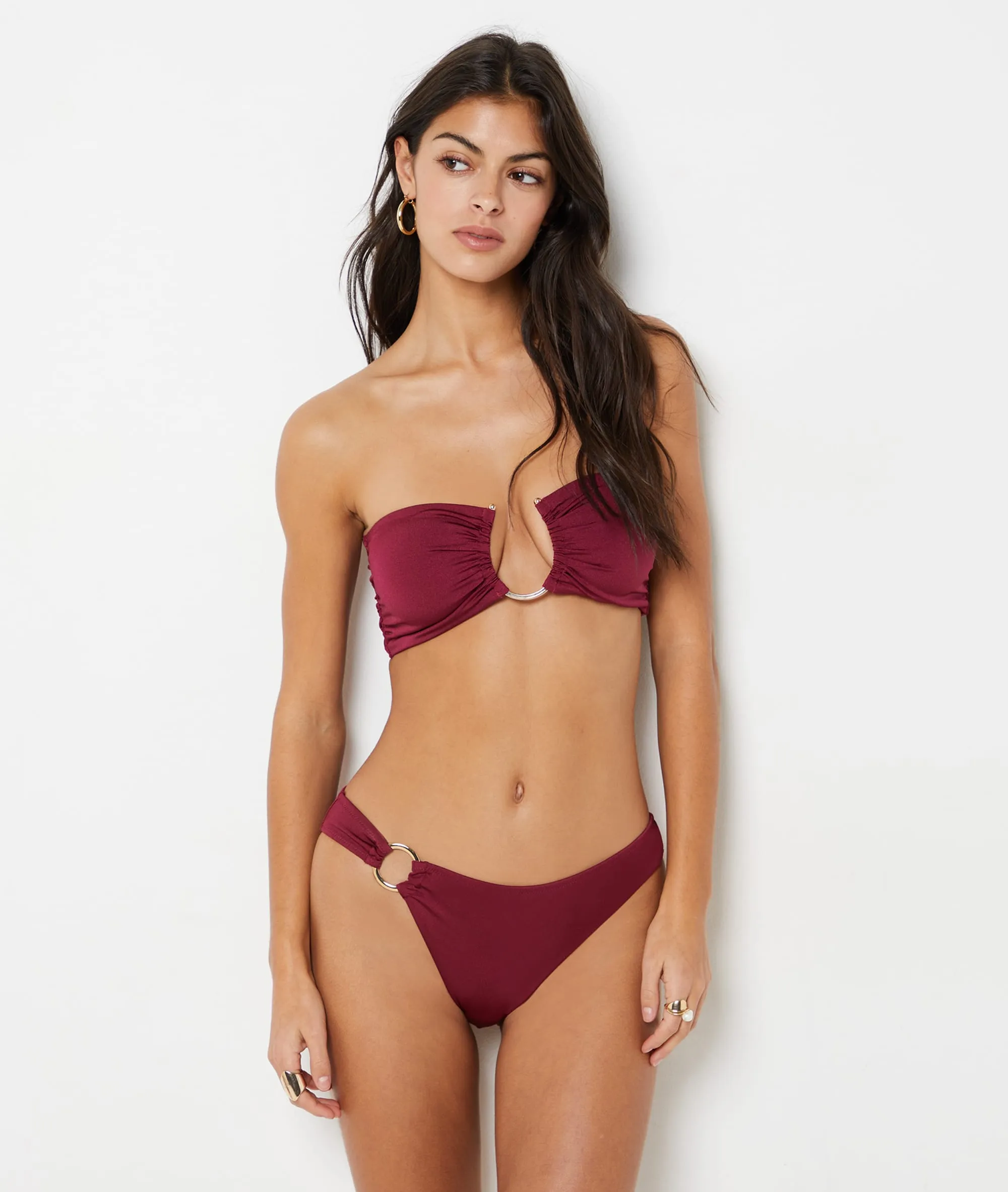 Bikini-hose - slip mit ring-detail POLYESTER