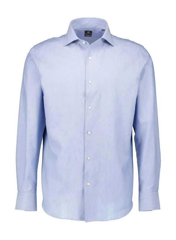 BOGGI MILANO, Hemd, rauchblau meliert