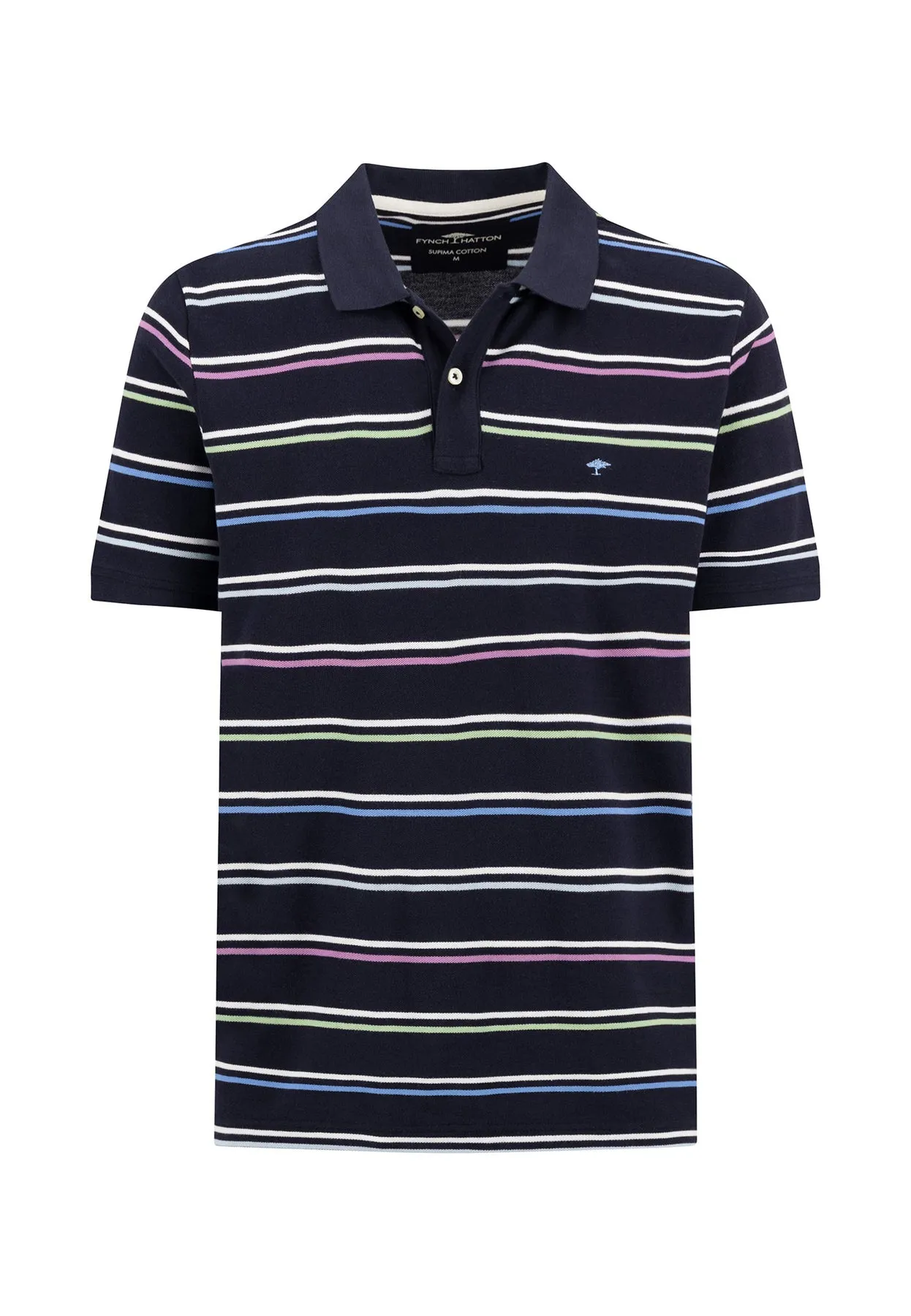 Bunt gestreiftes Poloshirt aus Premium Cotton