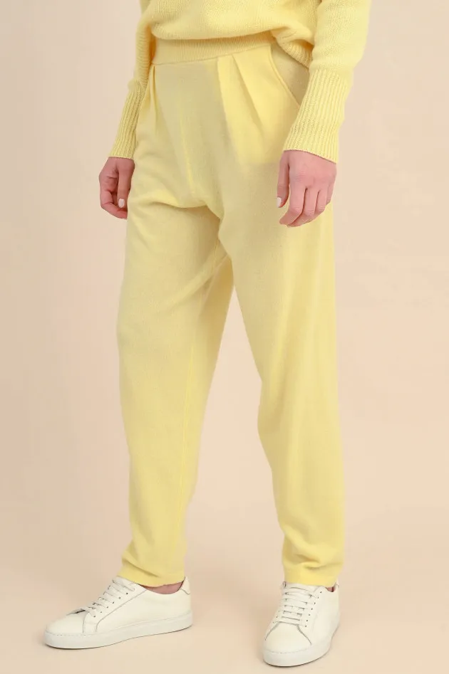 Cashmere Hose JO in Pastellgelb