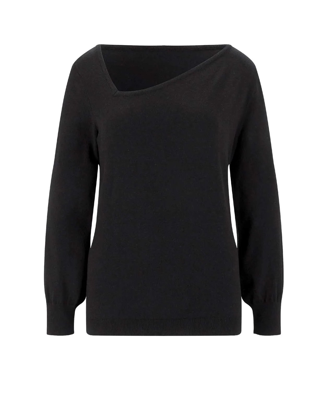 Damen Pullover Strickpullover Pulli Herbst Winter warm schwarz  Création L
