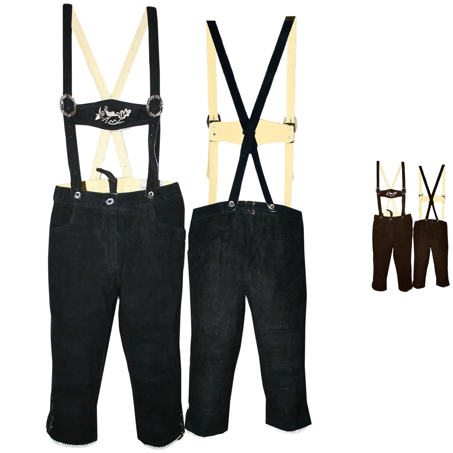 Damen Trachten lederhose Kniebundhose Damenlederhose