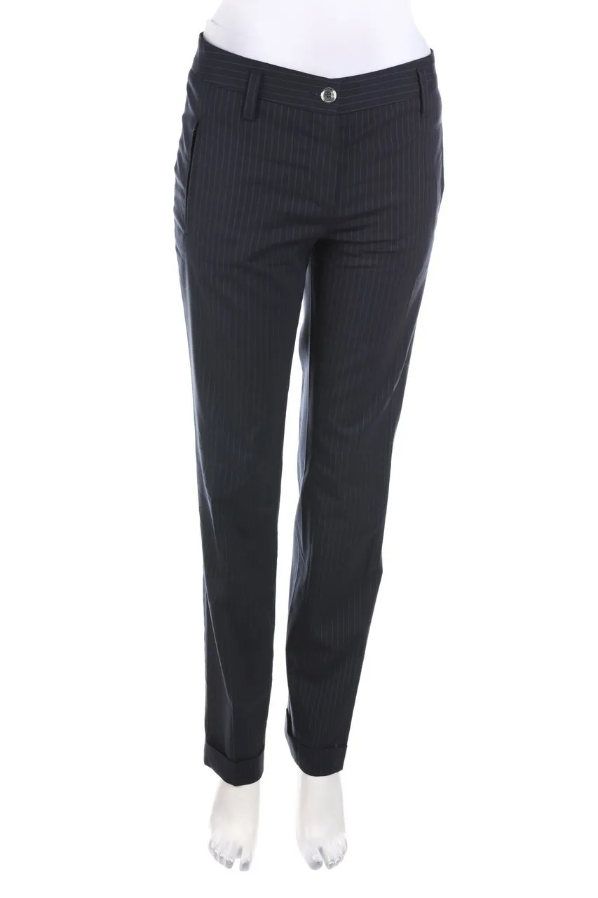 D&G DOLCE & GABBANA - Business-Hose aus Woll-Mix mit Nadelstreifen - D 40
