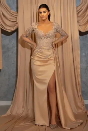 Designer Abendkleid Mit Ärmel | Abiballkleid Spitze Online