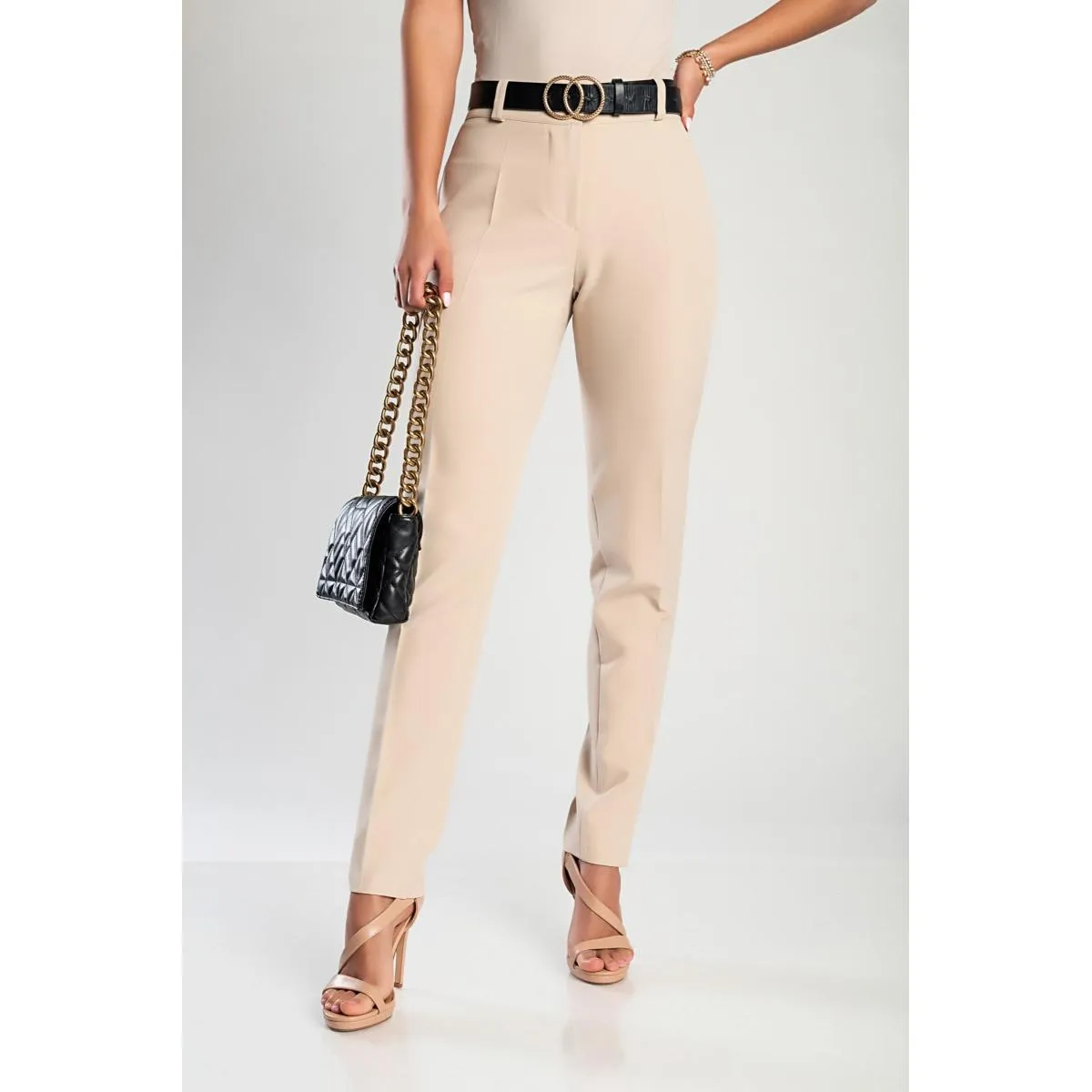 Elegante lange Hose, beige