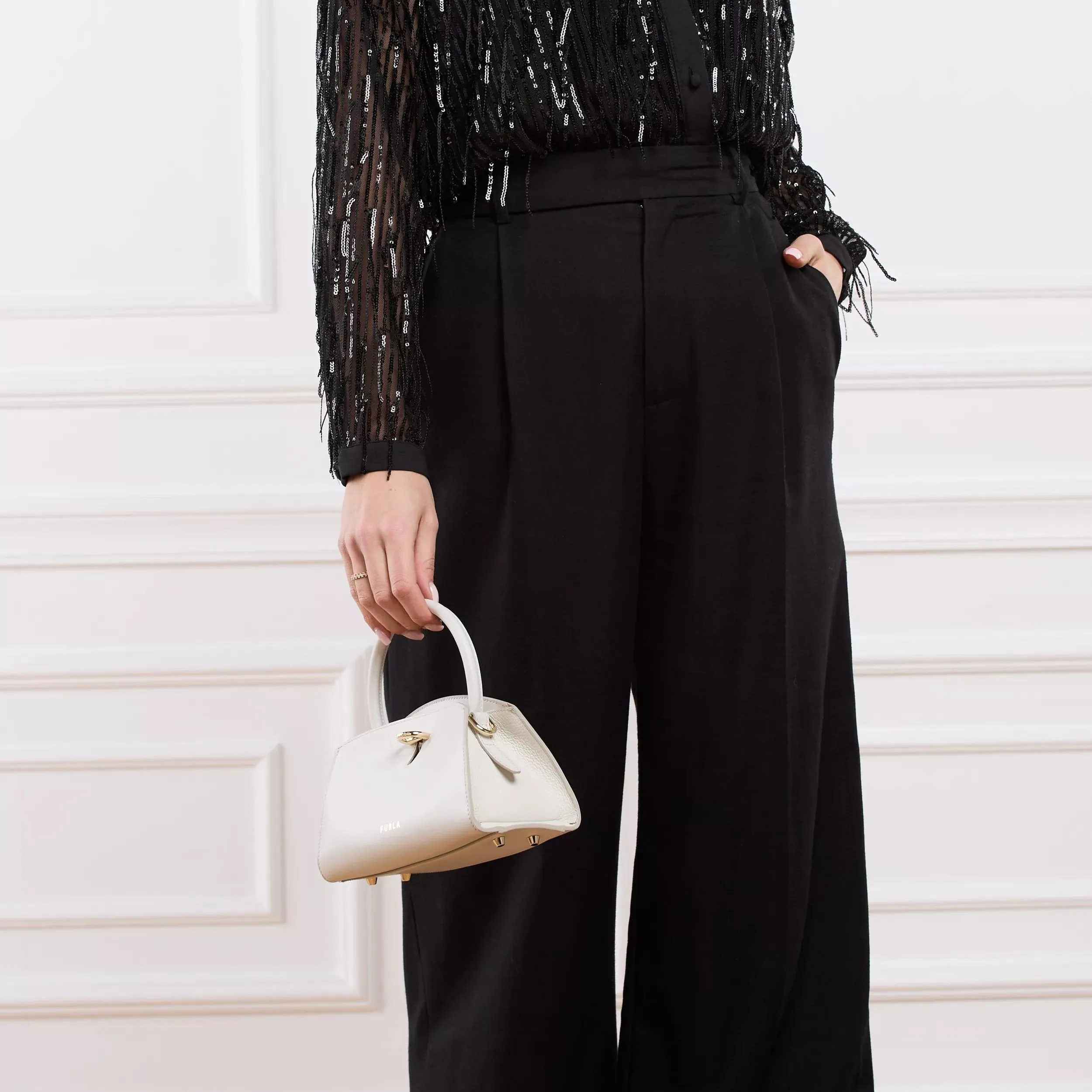   Furla  Furla Genesi Mini Tote Marshmallow  Crossbody Bag 