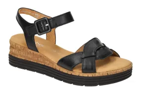 Gabor Genua Plateau Sandale schwarz Nappa 42.704.57