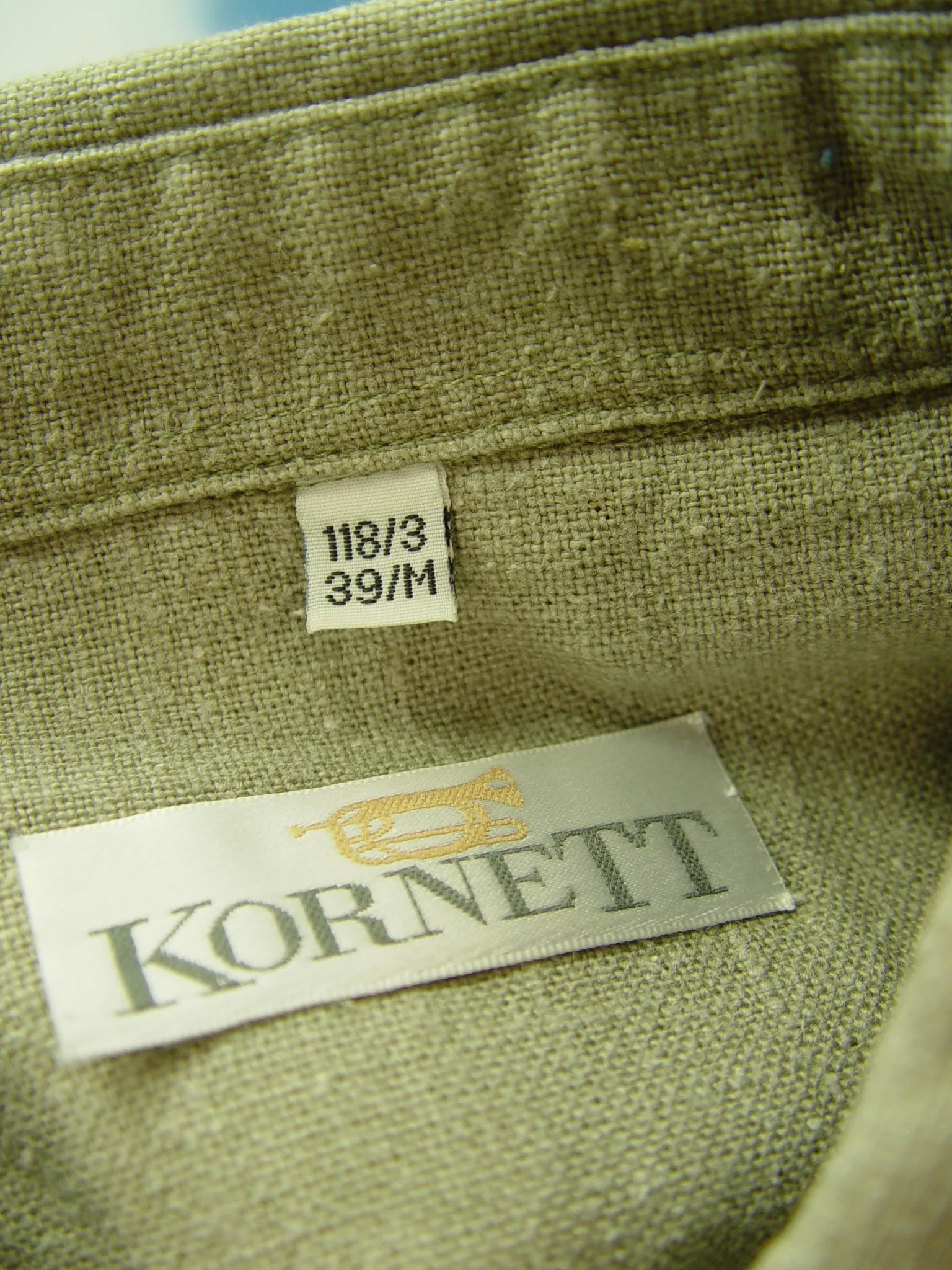 Gr.M Trachtenhemd Kornett Trachten Hemd mit Edelweiss Stickerei TH632