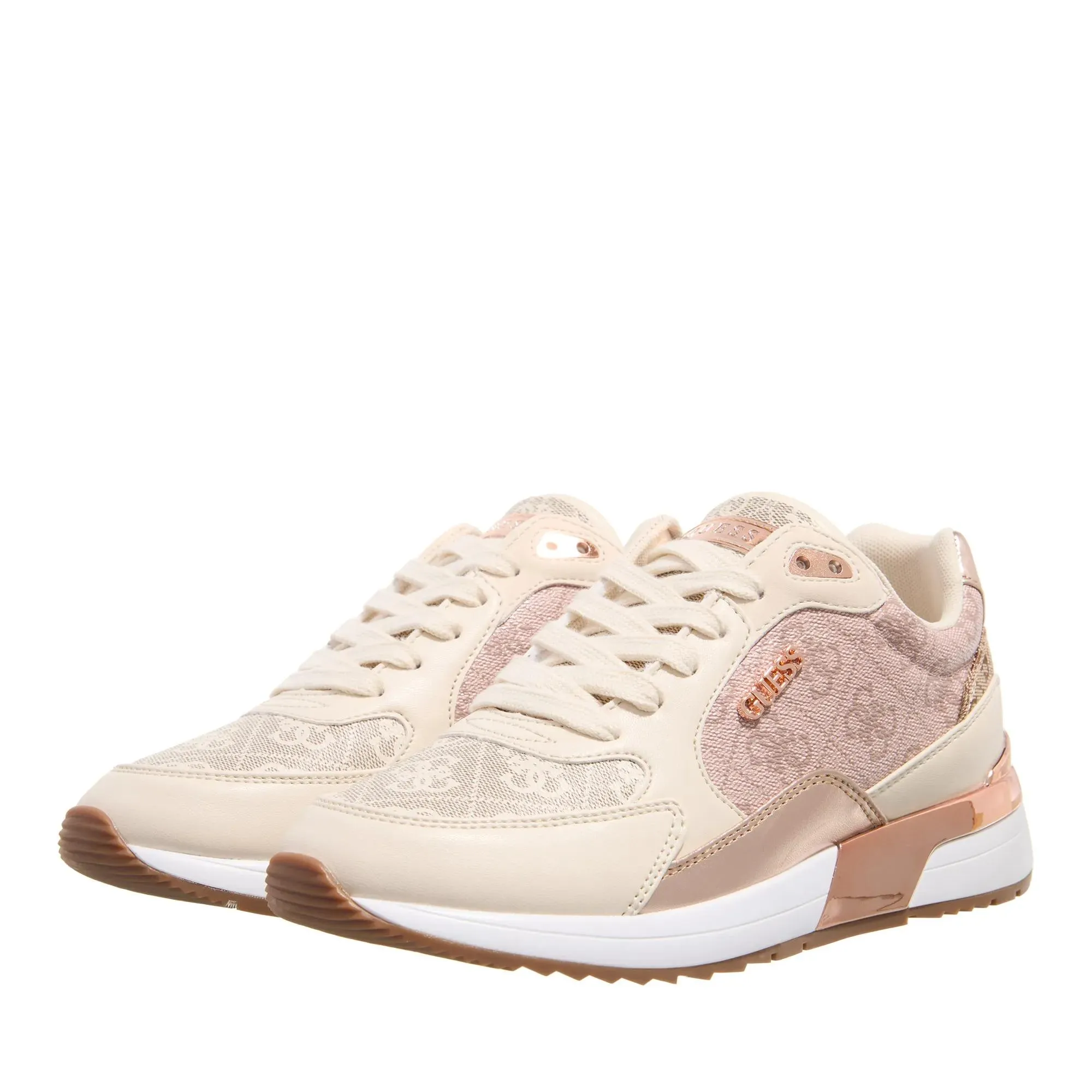   Guess  Moxea12 White&Pink  Low-Top Sneaker 
