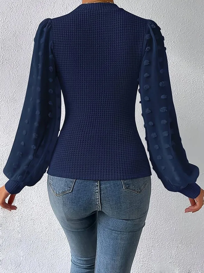 Heidi-Mode | Boho Gehäkeltes Oberteil mit Ballonärmeln