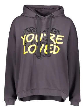 Hoodie "You`re loved" in Anthrazit
