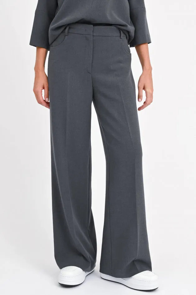 Hose mit weitem Bein in Grau