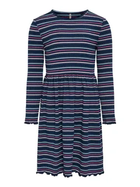 KOGSALLY L/S O-NECK GLITTER DRESS JRS