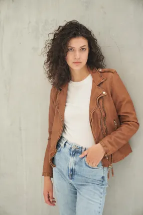 Lederjacke Ricano Foxy Cognac
