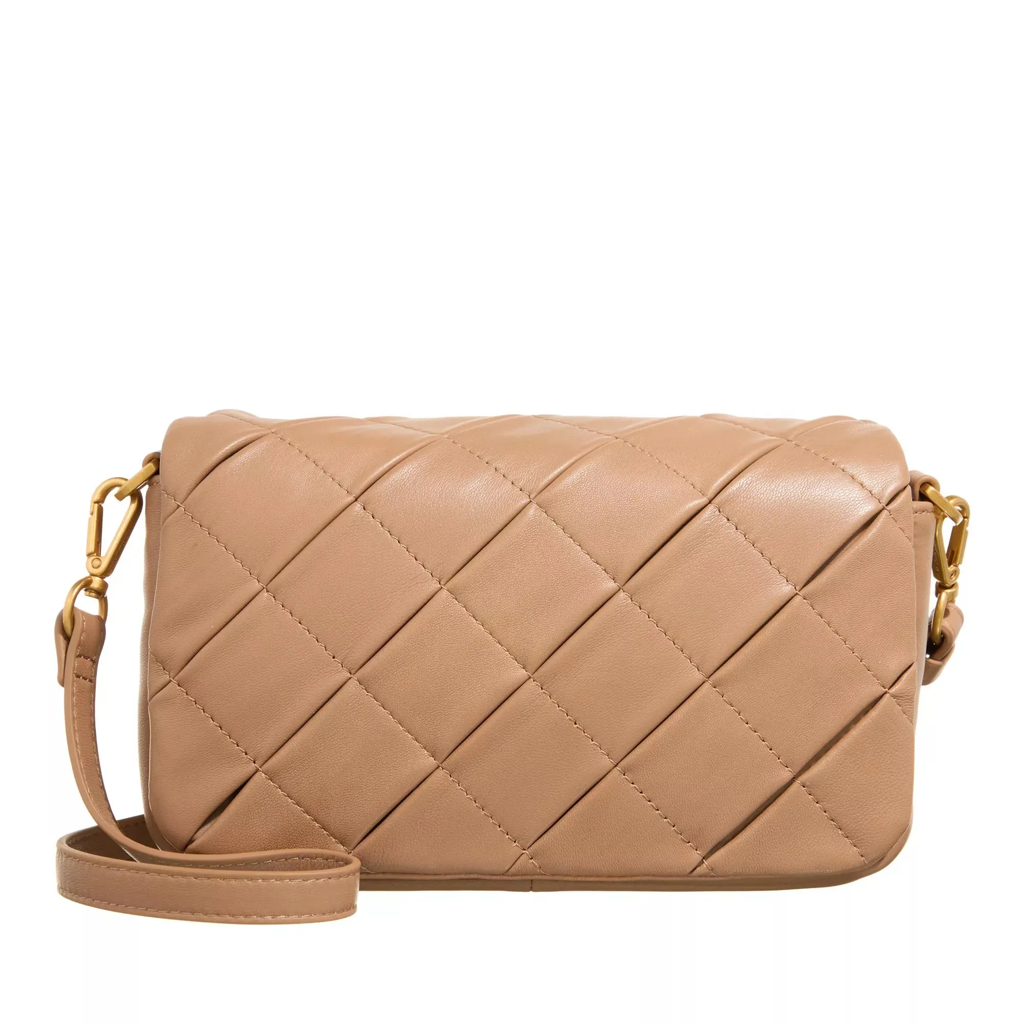   LES VISIONNAIRES  Mila Weave Caramel  Crossbody Bag 