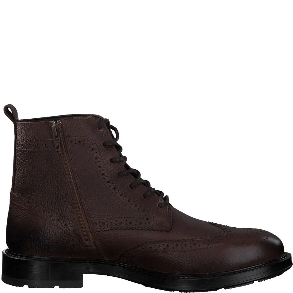 Marco Tozzi Herren Stiefelette Schnürscuh Leder Lochmuster braun S23 2-15101-41