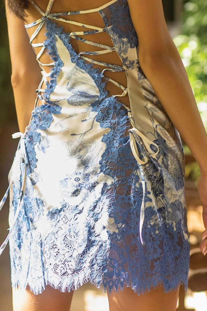Marjolaine - Babette Seiden Slip Dress - Mehrfarbig