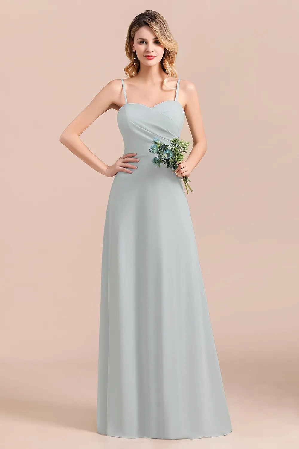 Schlichtes Abendkleid Chiffon | Brautjungfernkleider Lang Günstig