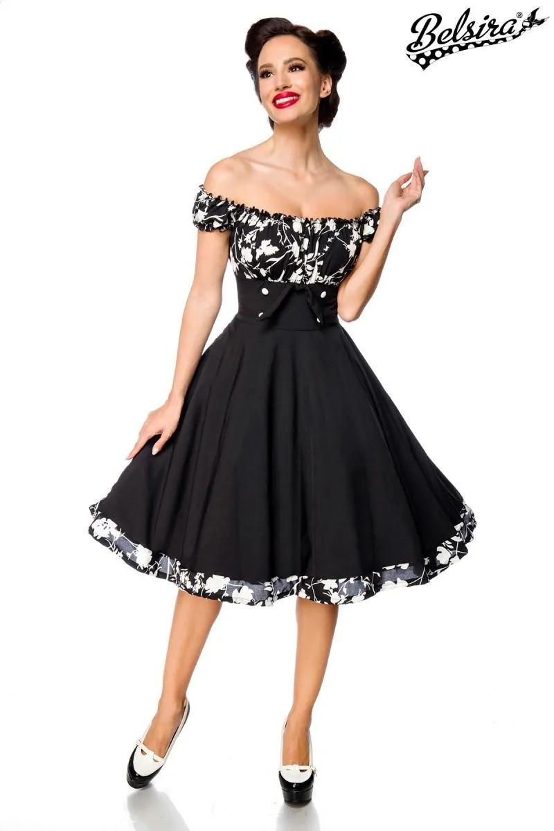 Schulterfreies Swing-Kleid