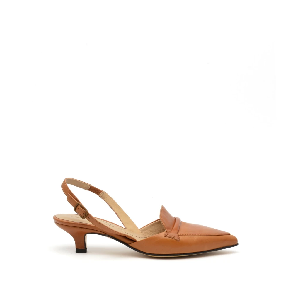 Slingback Leder Cuoio Sandale