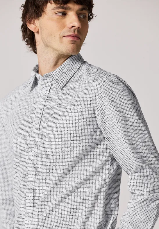Street One MEN Kariertes Slim Fit Hemd 