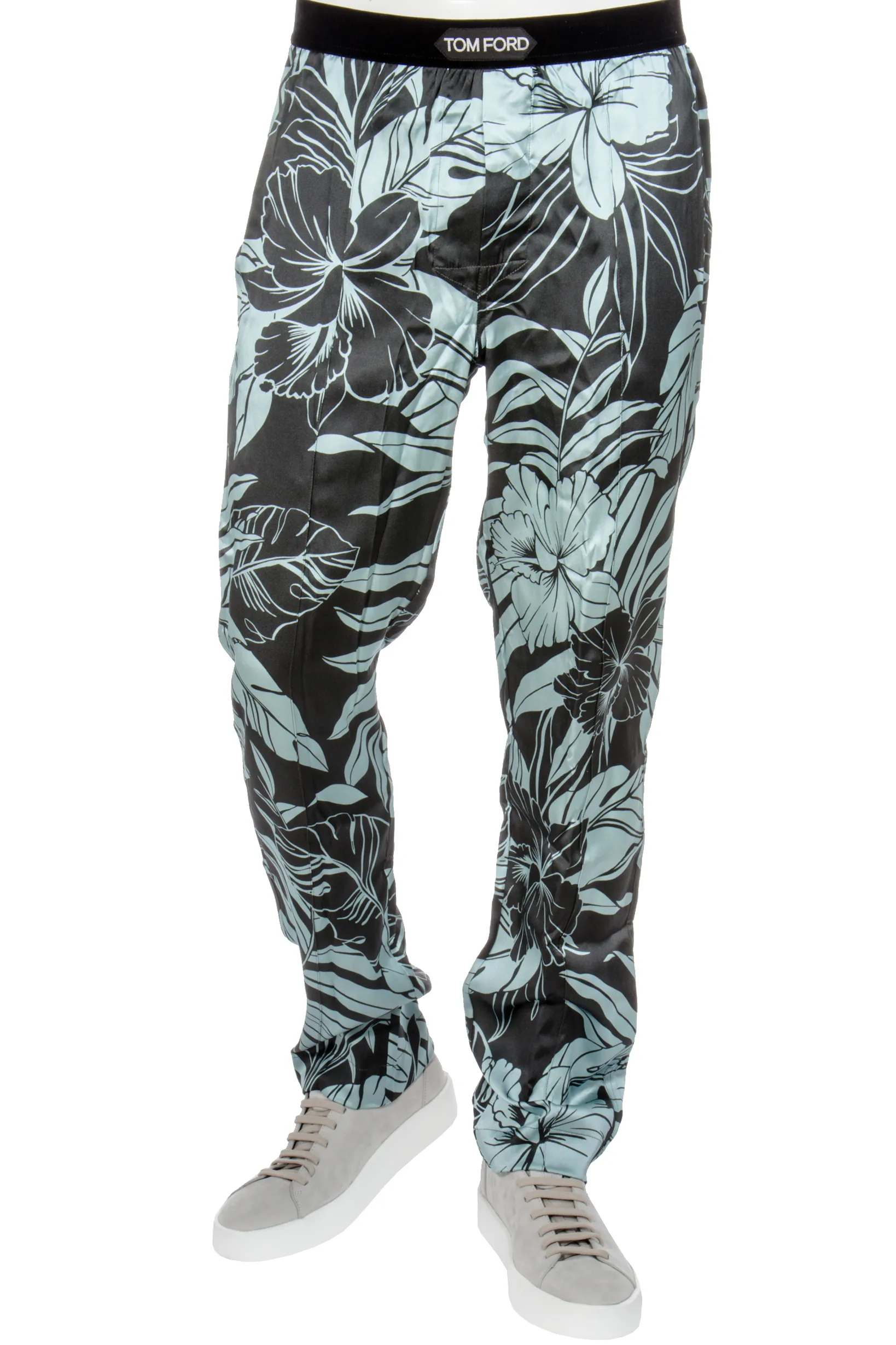 TOM FORD Hibiscus Print Silk Pajama Pants  
