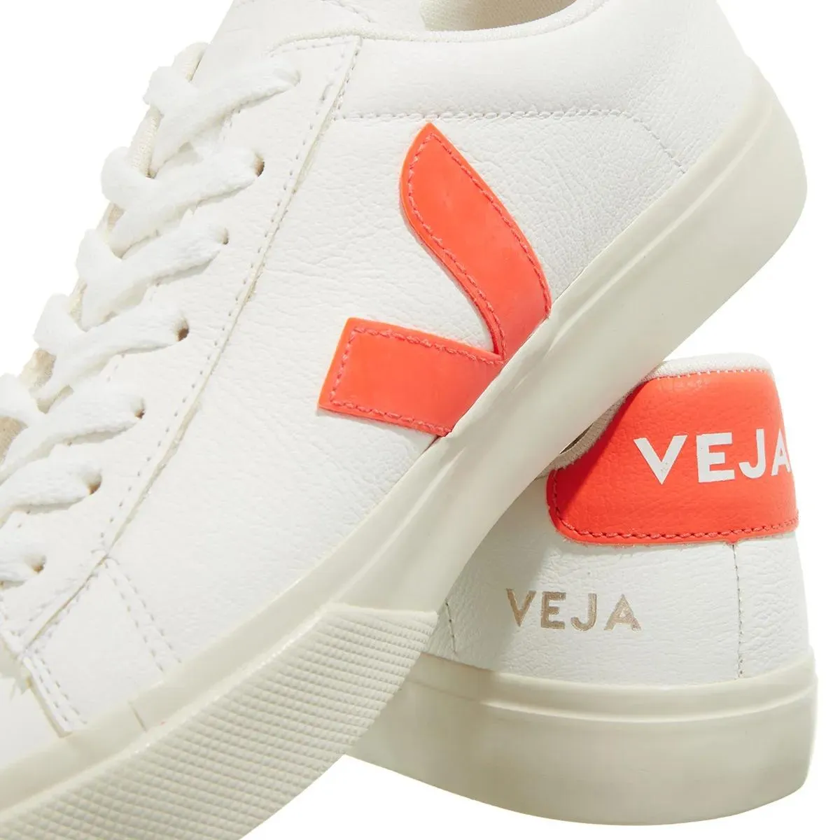   Veja  Campo Extra White Orange Fluo  Low-Top Sneaker 