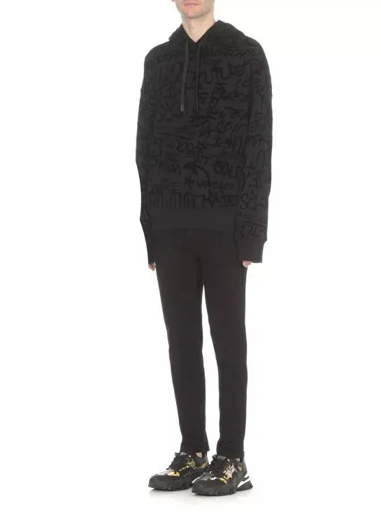   Versace Jeans Couture  Graffiti Hoodie Black