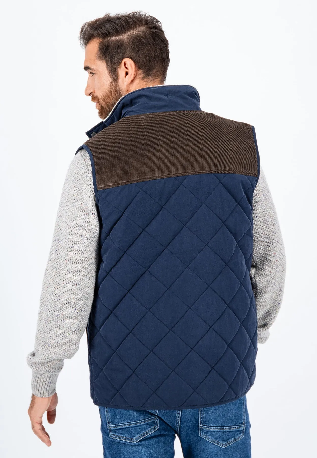 Weste aus Baumwollmix in Two-Color