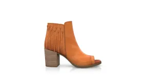 Zehenfreie Stiefelette mit Fransen 56596