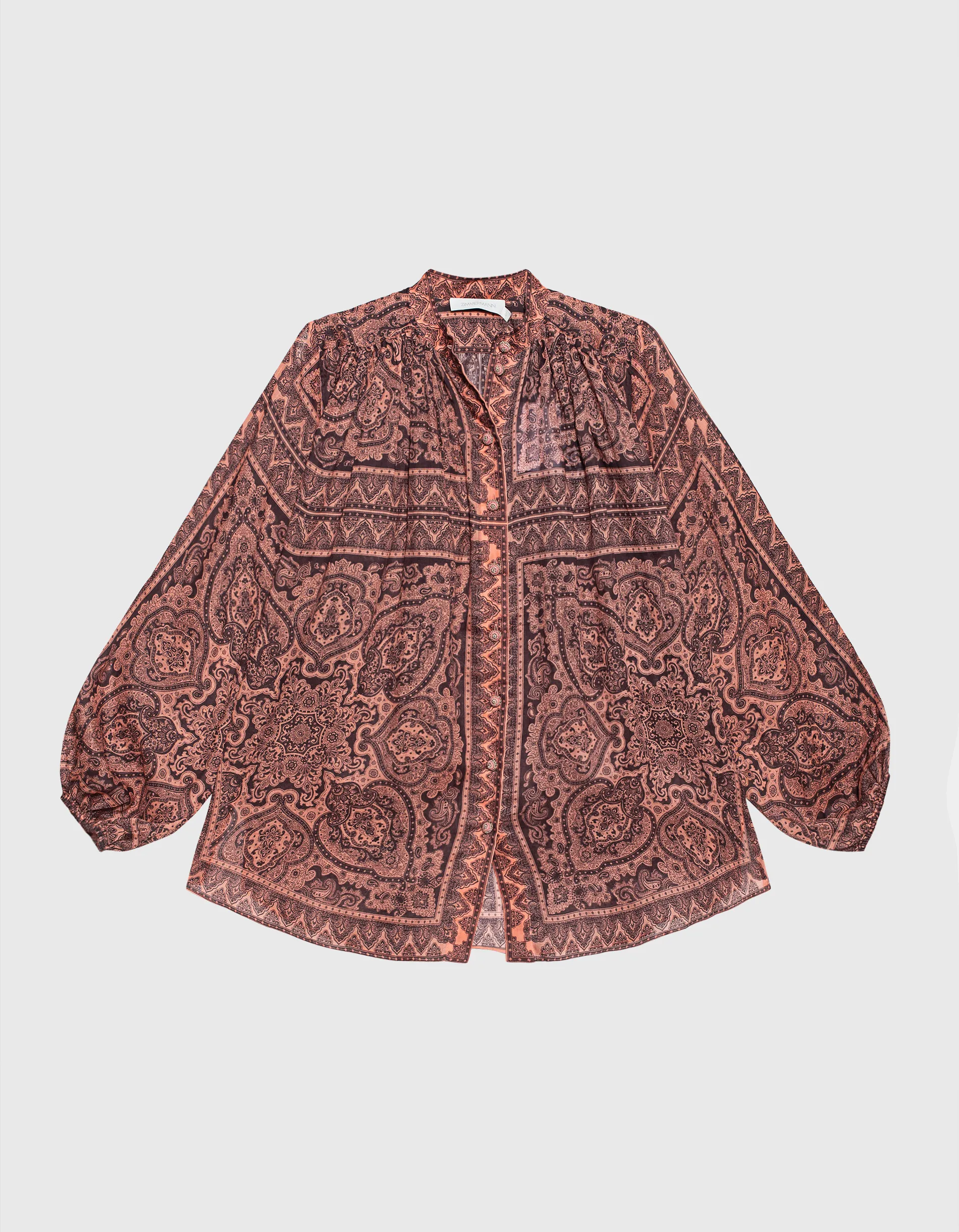 ZIMMERMANN Ottie Coral Paisley // Gemusterte Tunika